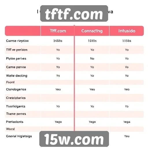 Comparativo entre tftf.com e plataformas concorrentes